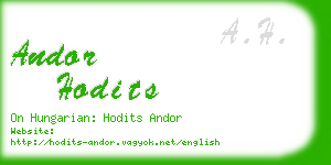 andor hodits business card